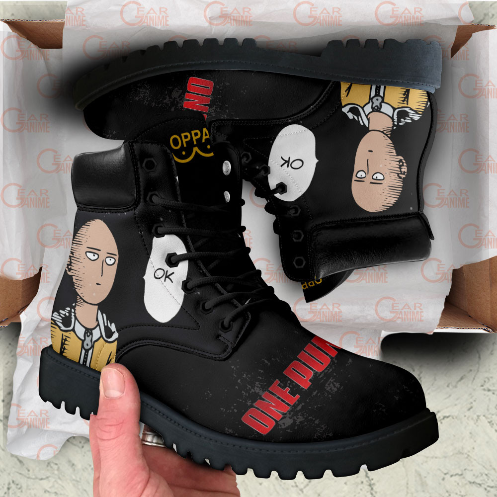 One Punch Man Funny Saitama Boots Shoes
