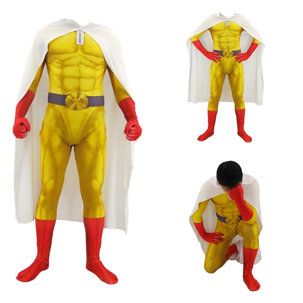 Anime One Punch Man Costume Saitama Cosplay