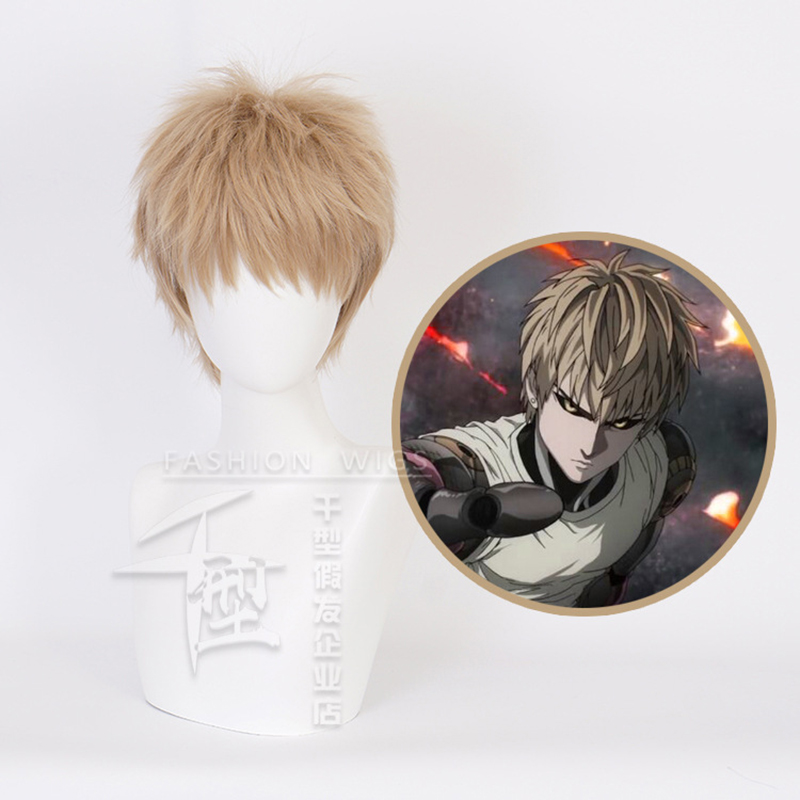Anime One Punch Man Genos Cosplay Wig